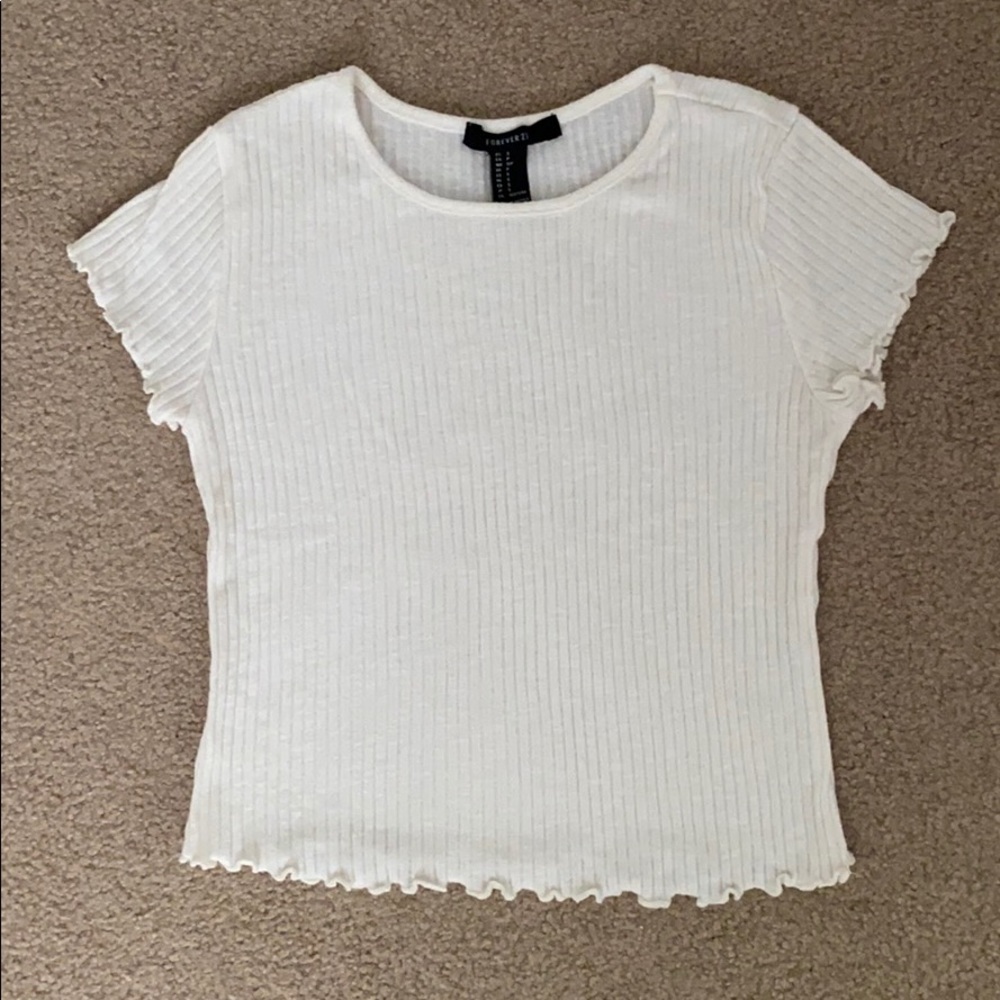 White crop top